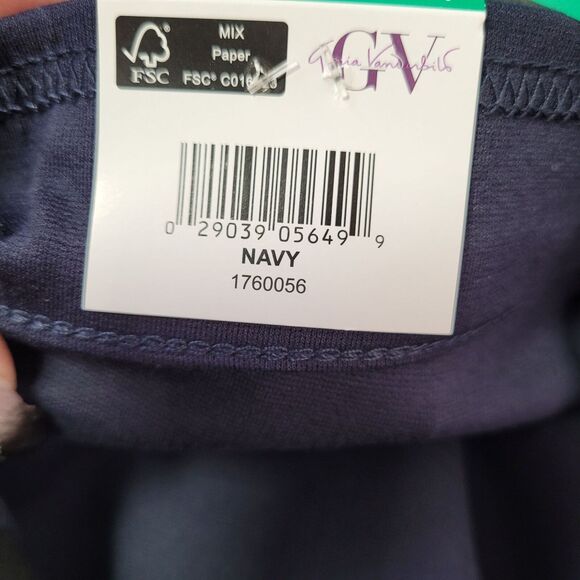 Gloria Vanderbilt Women's Navy Cropped Ponte Pants With Tummy Control Panel XL - Picture 9 of 14